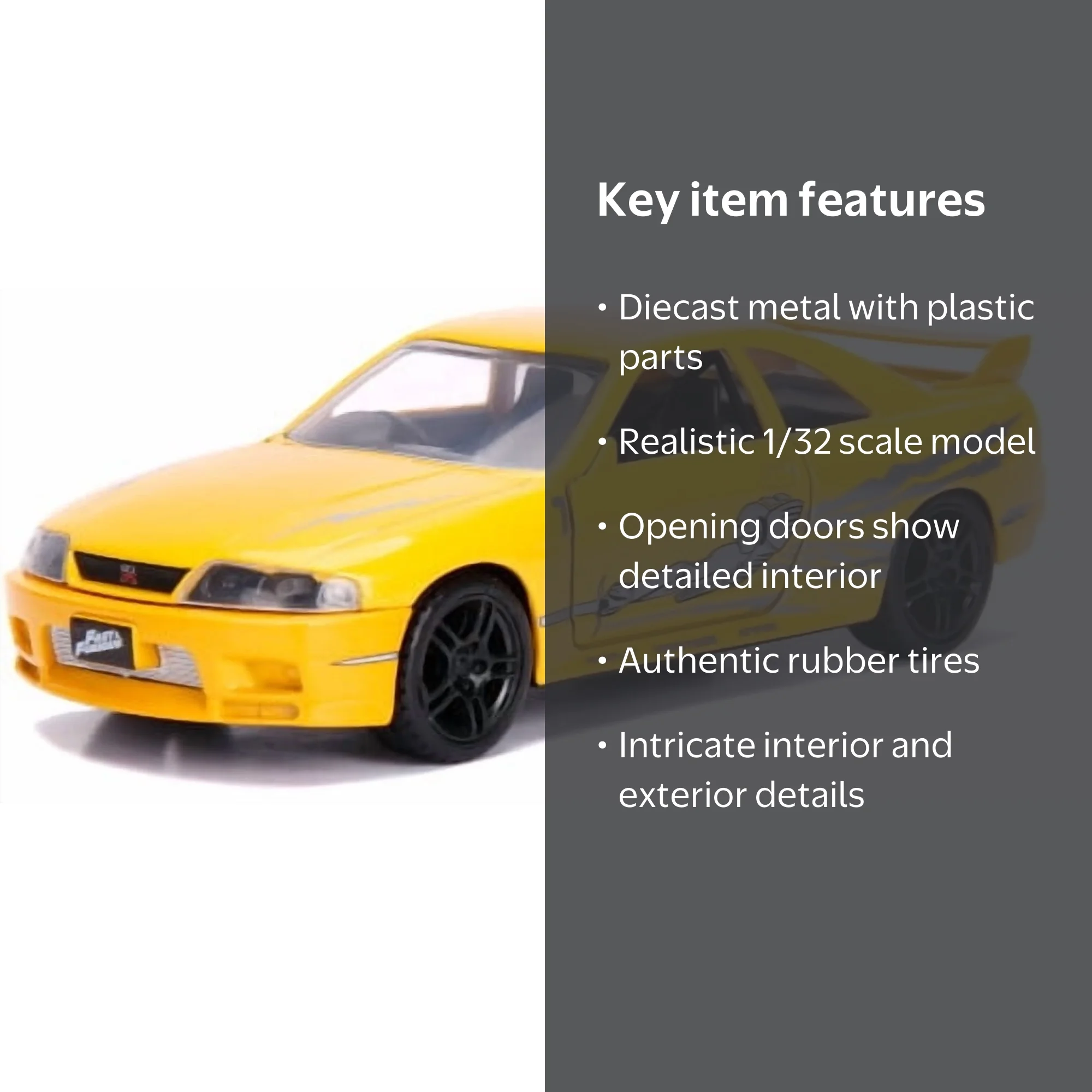 Jada Toys Nissan Skyline GT-R BCNR33 Fast & Furious 1/32 Diecast