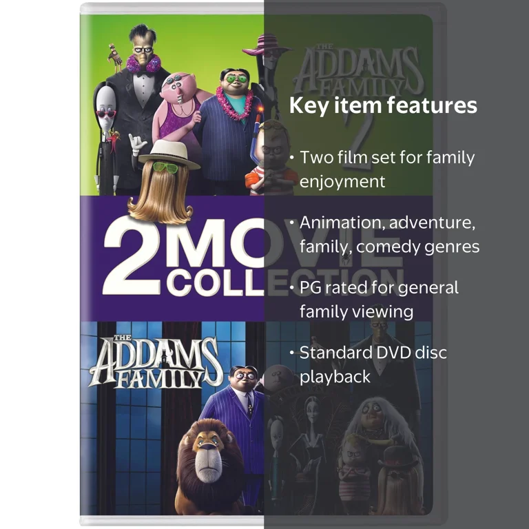The Addams Family 2-Movie Collection DVD, PG, Family Comedy