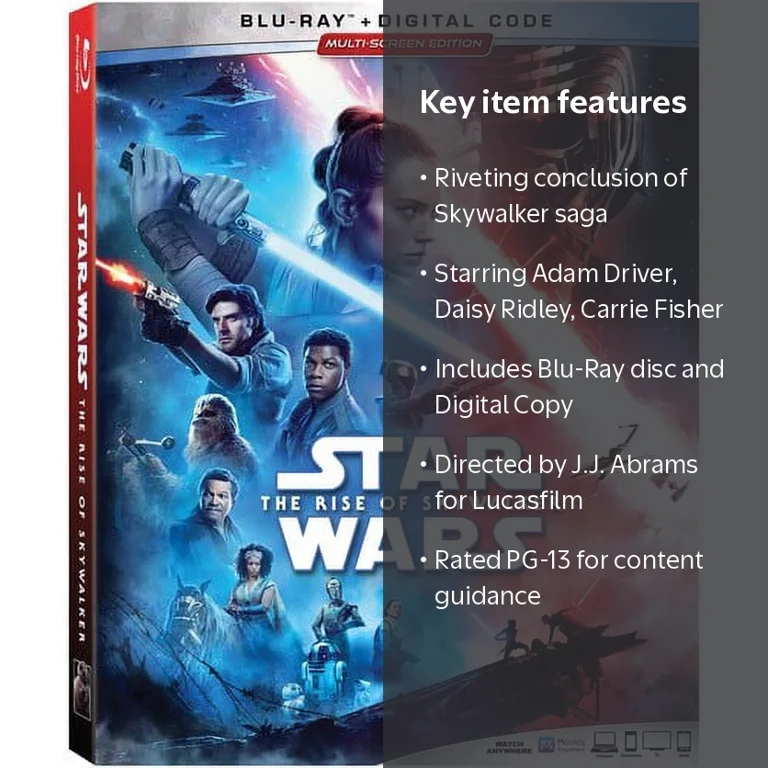 Star Wars: Episode IX: The Rise of Skywalker Blu-Ray + Digital