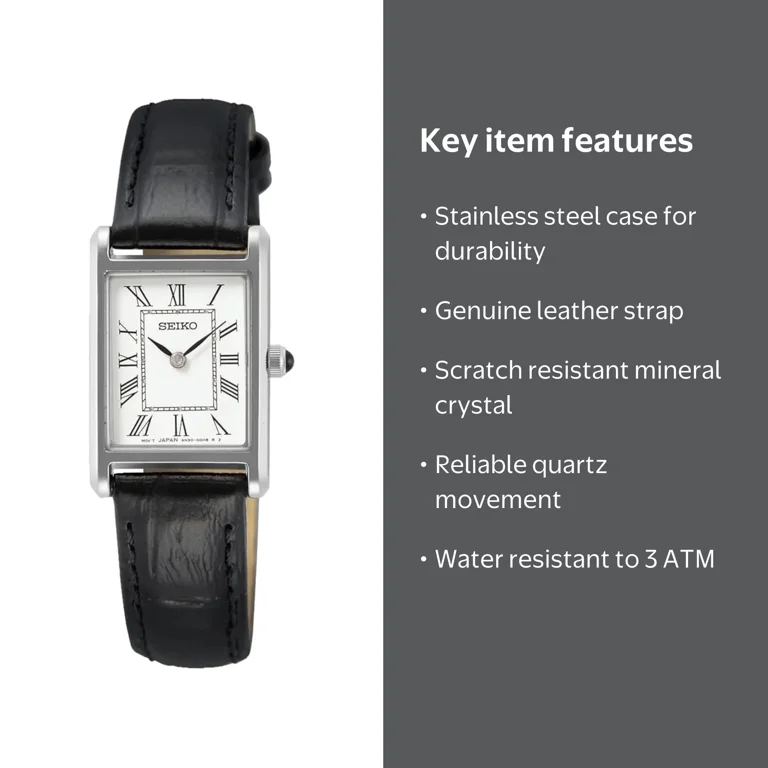 Seiko Women's Essentials White Dial Watch - SWR053 - Walmart.com