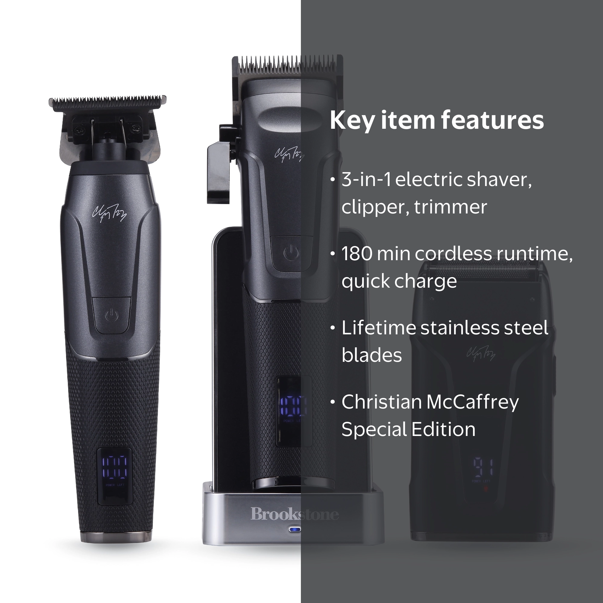 FTC Professional Styling Collection セット Brookstone Christian McCaffrey Special Edition, 3-in-1 Cordless