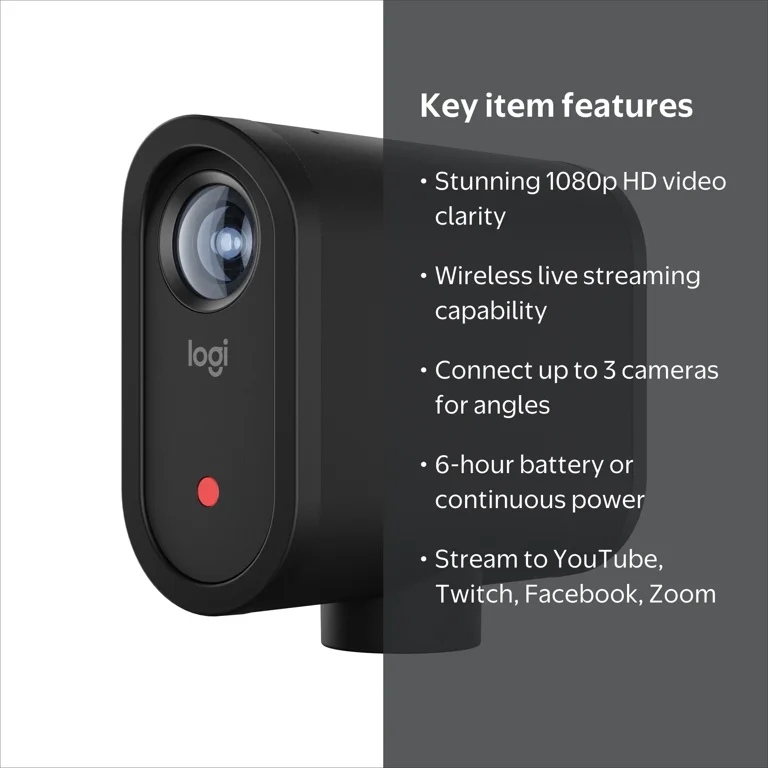 Mevo, Wireless Live Streaming Camera, 1080p HD Video, App Control