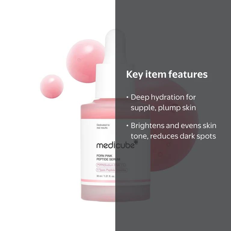 Medicube, PDRN Pink Peptide Serum, 30ml, Hydrating and Brightening
