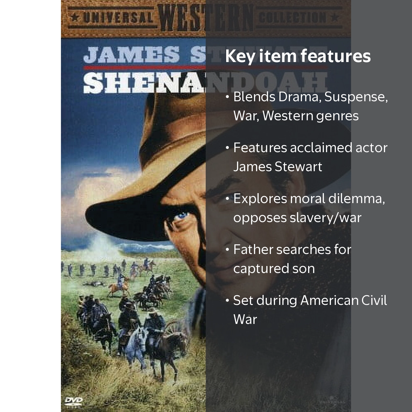 Shenandoah [DVD], Feature,Modern Classic,Drama, Suspense, War