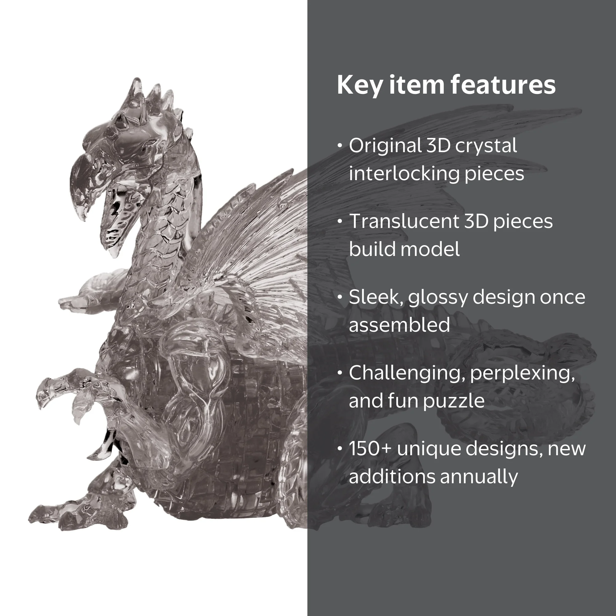 Dragon Original 3D Crystal Puzzle from BePuzzled, Ages 12 and Up