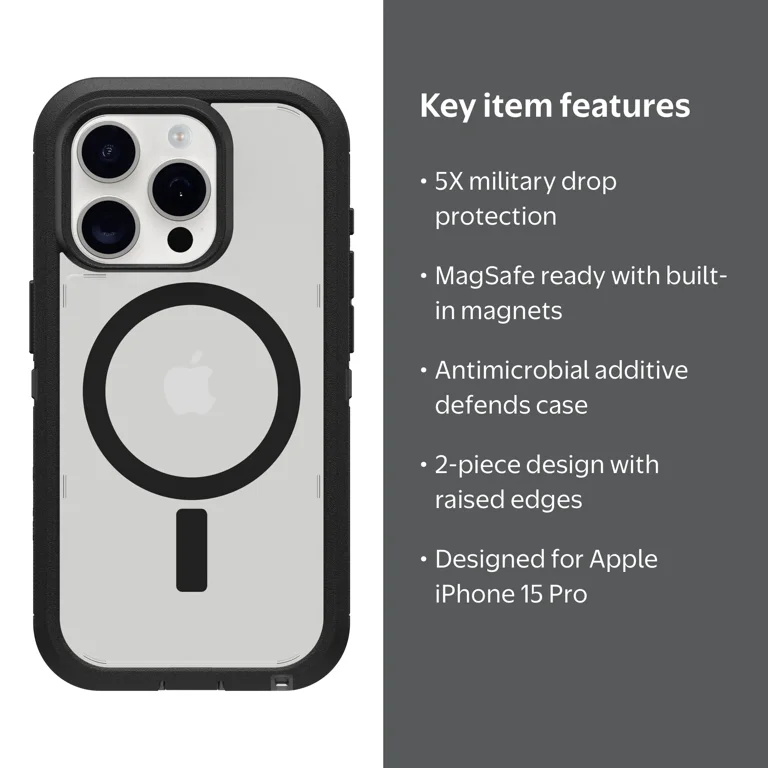 OtterBox Defender Series Pro XT Case for Apple iPhone 15 Pro