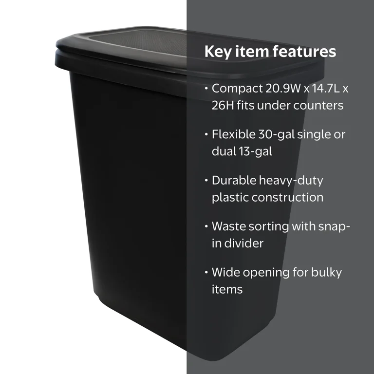 Free Shipping! Hefty Extra Large Kitchen Trash Can, 20.4 Gallon