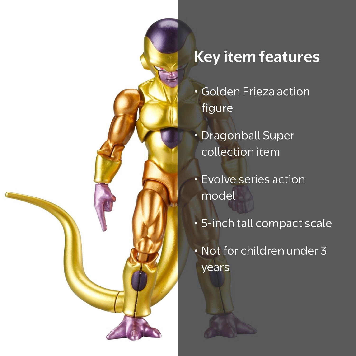 Dragon Ball Evolve - Dragon Ball Super - Golden Frieza, 5 inch