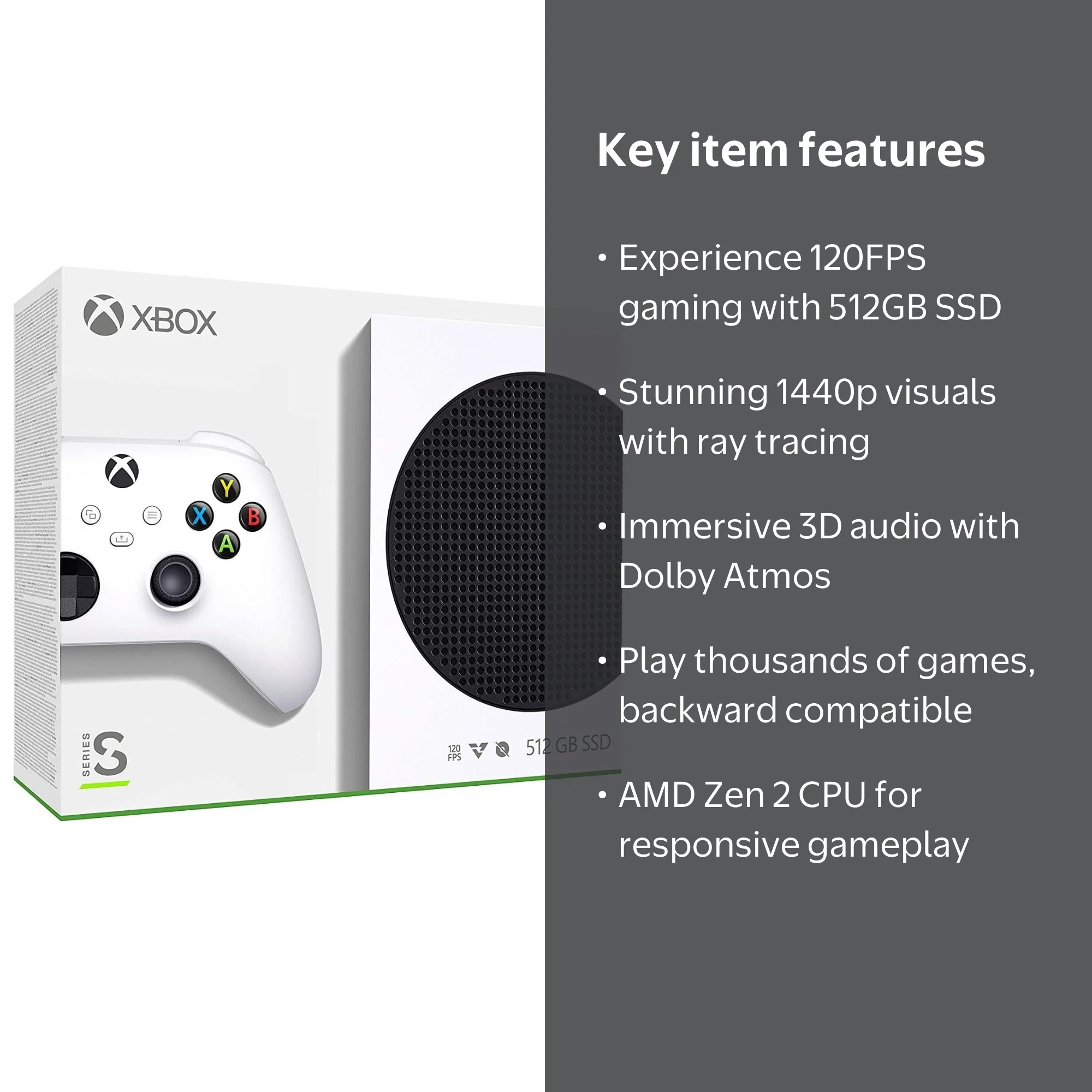 Microsoft Xbox Series S 512GB Console Region Free with Next-Gen