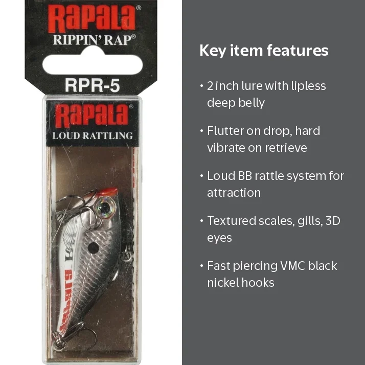 Rapala Rippin' Rap 05 Rattling Lipless Crankbait 2