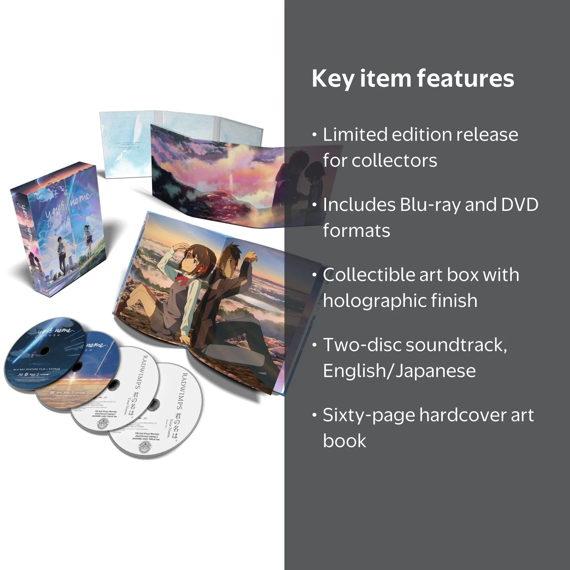 Your Name (Limited Edition) Blu-ray + DVD with Soundtrack & Art