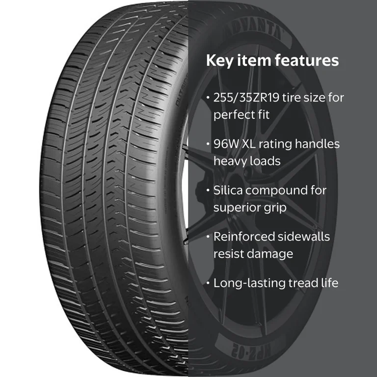 Advanta HPZ-02 Performance 255/35ZR19 96W XL Passenger Tire, Wet