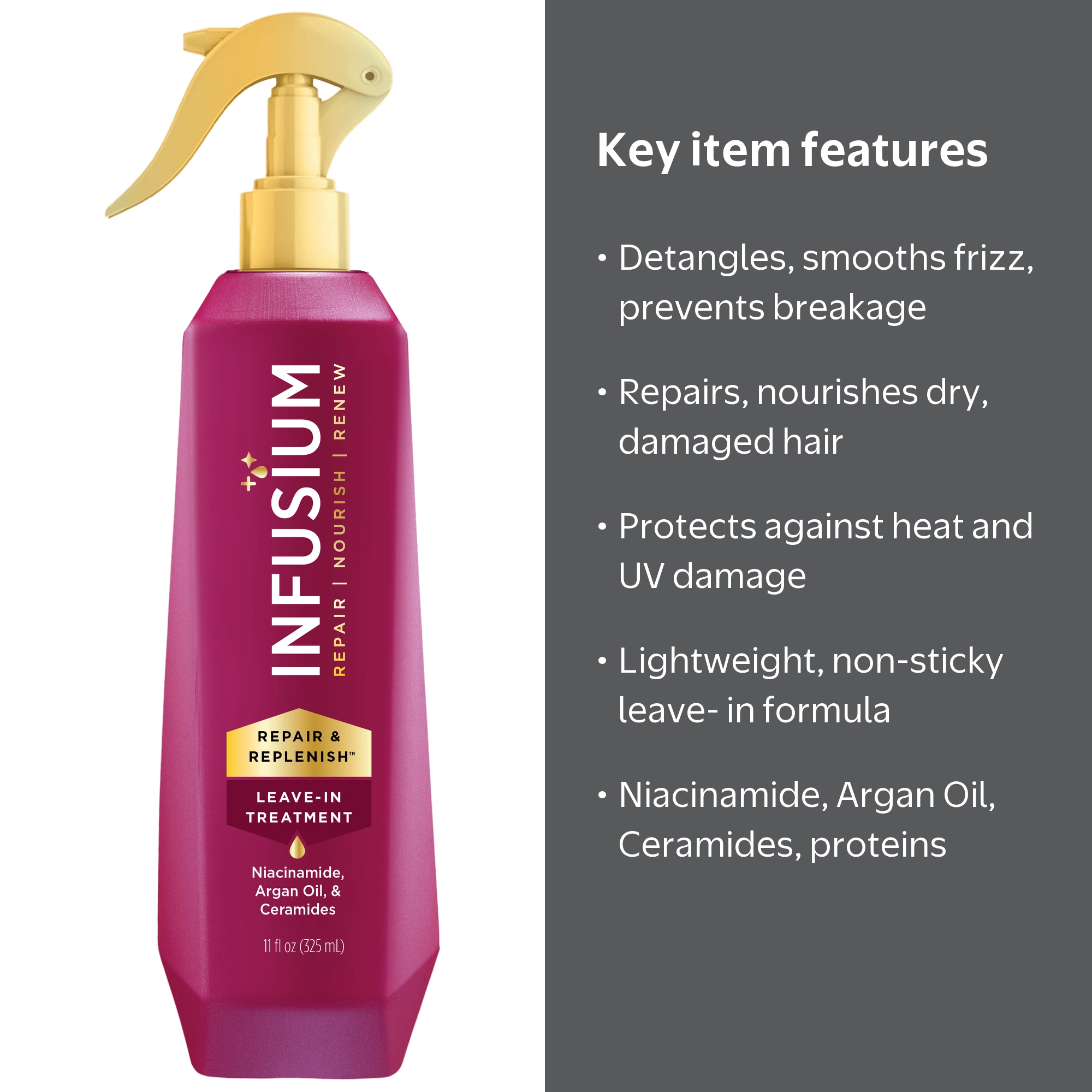 Infusium Repair Replenish Leave-in Treatment Spray for All Hair