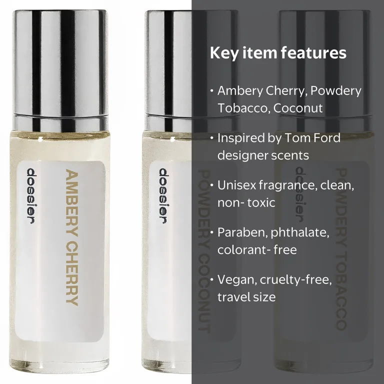 Dossier, Unisex Perfume Set, 3 x 0.25 fl oz, Inspired by Tom Ford