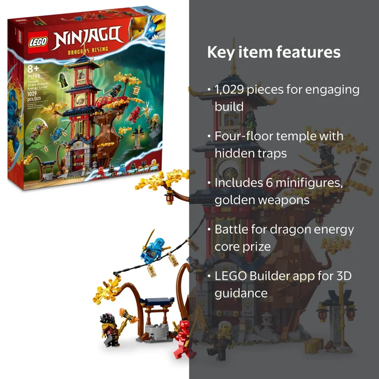 LEGO Building Toy, 71795, NINJAGO Temple of the Dragon Energy