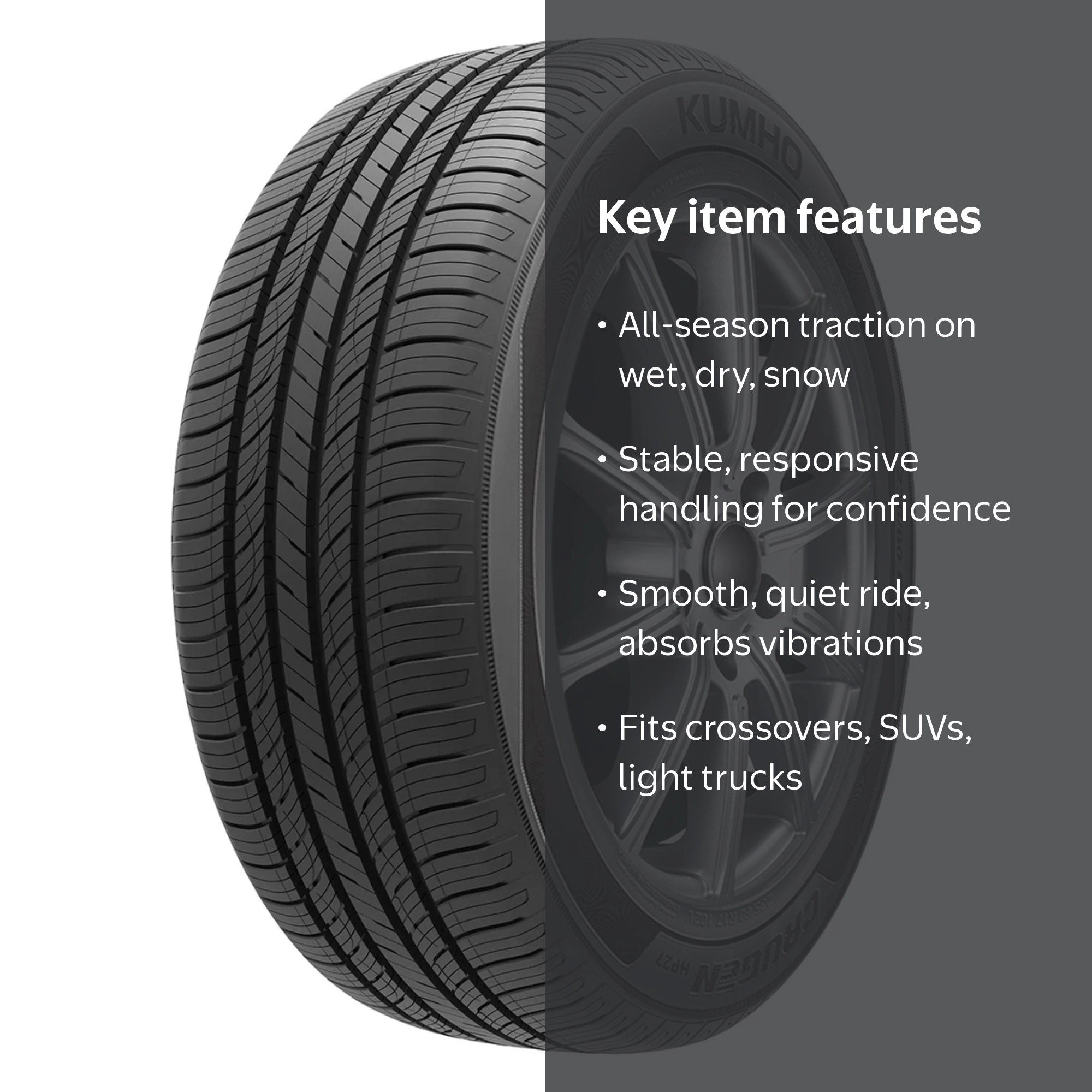 Kumho Crugen HP27 All Season 285/45R22 114V SUV/Crossover Tire