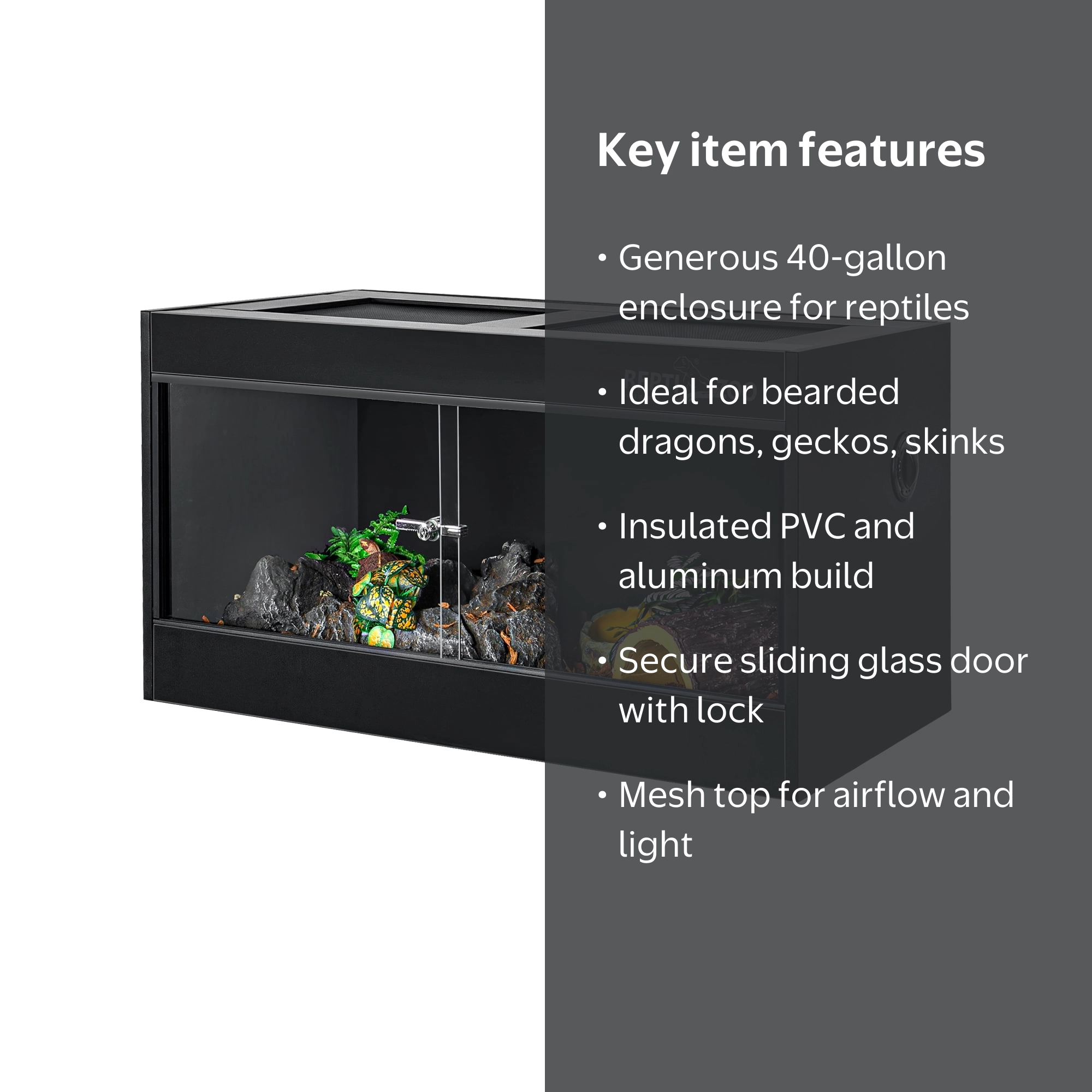 たまJBALENCIAGA Reptile レプタイル　Size 40 REPTIZOO 40 Gallon PVC Reptile Enclosure, 36x18x18 Reptile