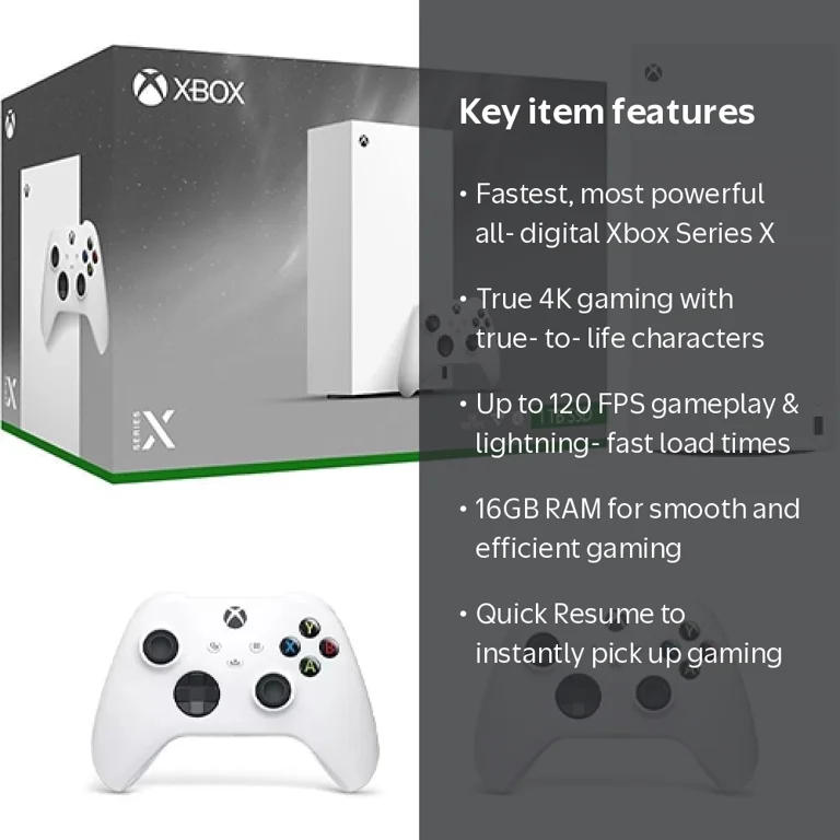 Microsoft Xbox Series X Digital Edition, 1TB SSD, Robot White