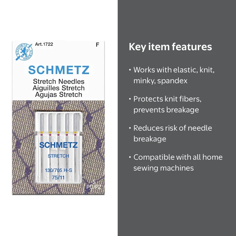 needles セットアップ　上L 下M size 売り切り価格 SCHMETZ, Stretch Sewing Machine Needles, Size 75/11, 5ct - Walmart.com