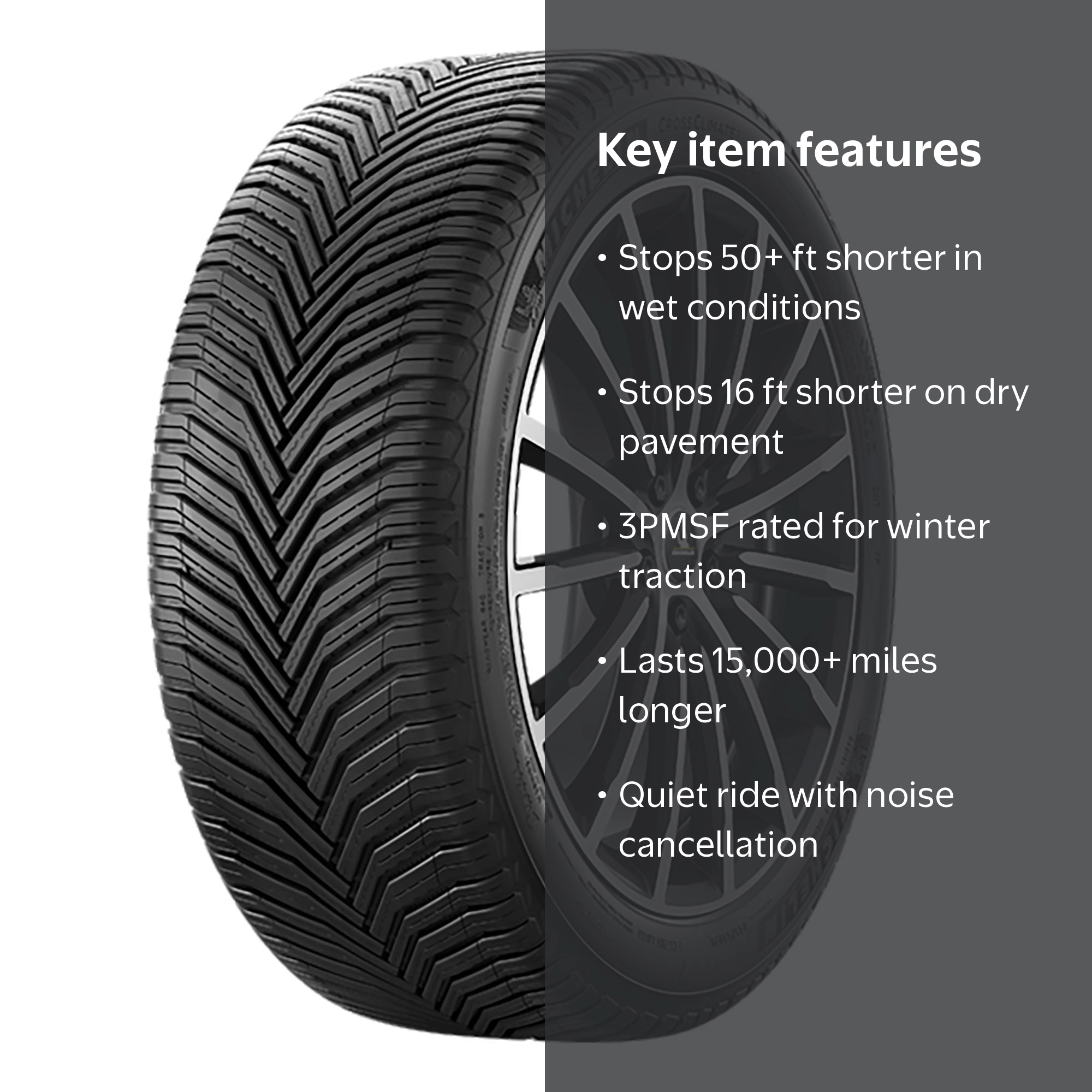 Michelin CrossClimate2 All-Season 245/45R20/XL 103V Tire Fits