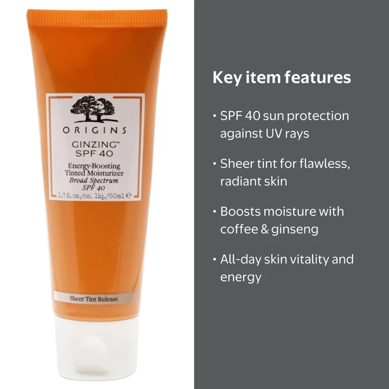 Origins Ginzing Tinted Moisturizer SPF 40, 1.7 oz Sunscreen