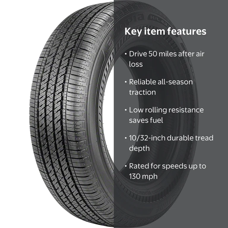 Bridgestone, Passenger Tire, P235/55ZR19 101V, All Season RFT