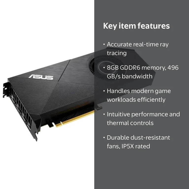 ASUS 8GB GeForce RTX 2080 Super EVO Turbo Graphic Cards, Black