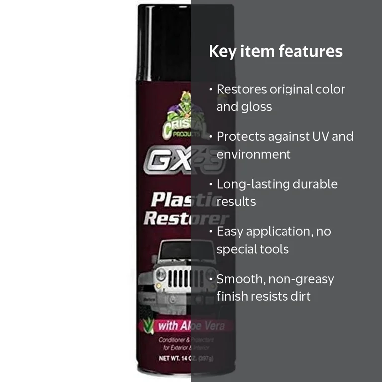 Cristal Products, Plastic Restorer, 14 fl oz, UV Protective