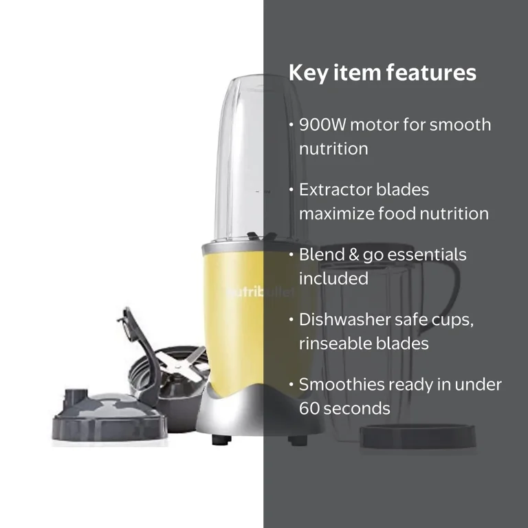 nutribullet Pro 900W Blender, 9-Piece Set, Black, 9 Count