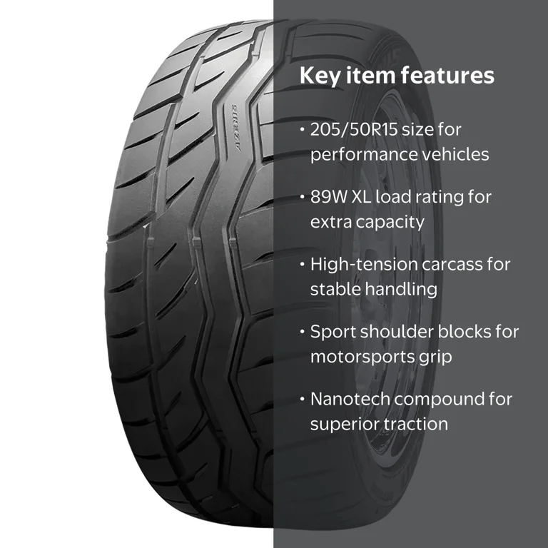 Falken Azenis Performance Racing RT615K+ 205/50R15XL 89W BW Summer