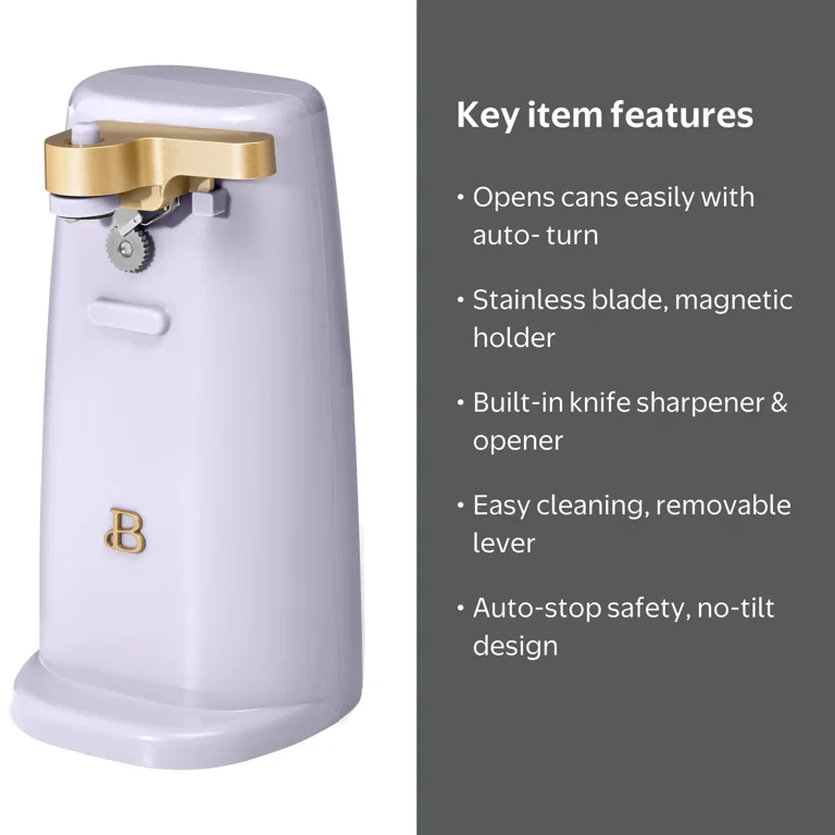 Beautiful Easy-Prep Electric Can Opener, Lavender by Drew