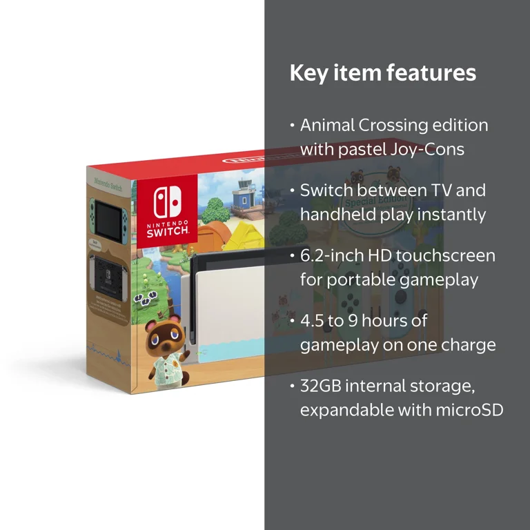 Nintendo Switch Console - Animal Crossing Edition (Game Not