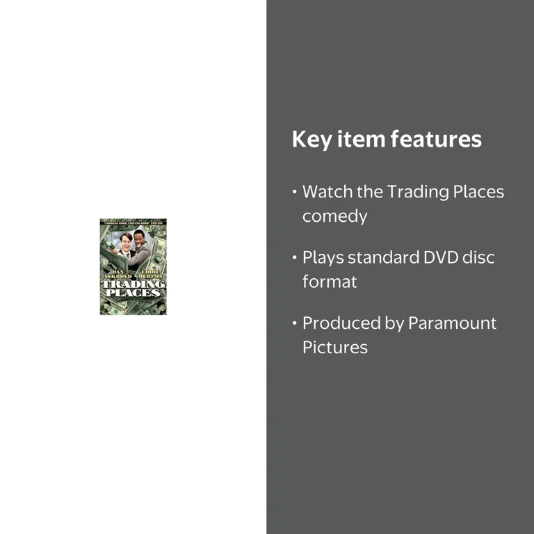 Paramount Home Video, DVD, Trading Places, Comedy, 1983 - Walmart.com