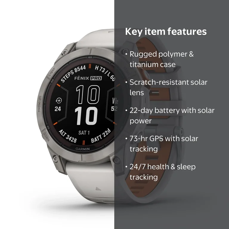 Garmin fēnix 7 Pro Sapphire Solar, Multisport GPS Smartwatch