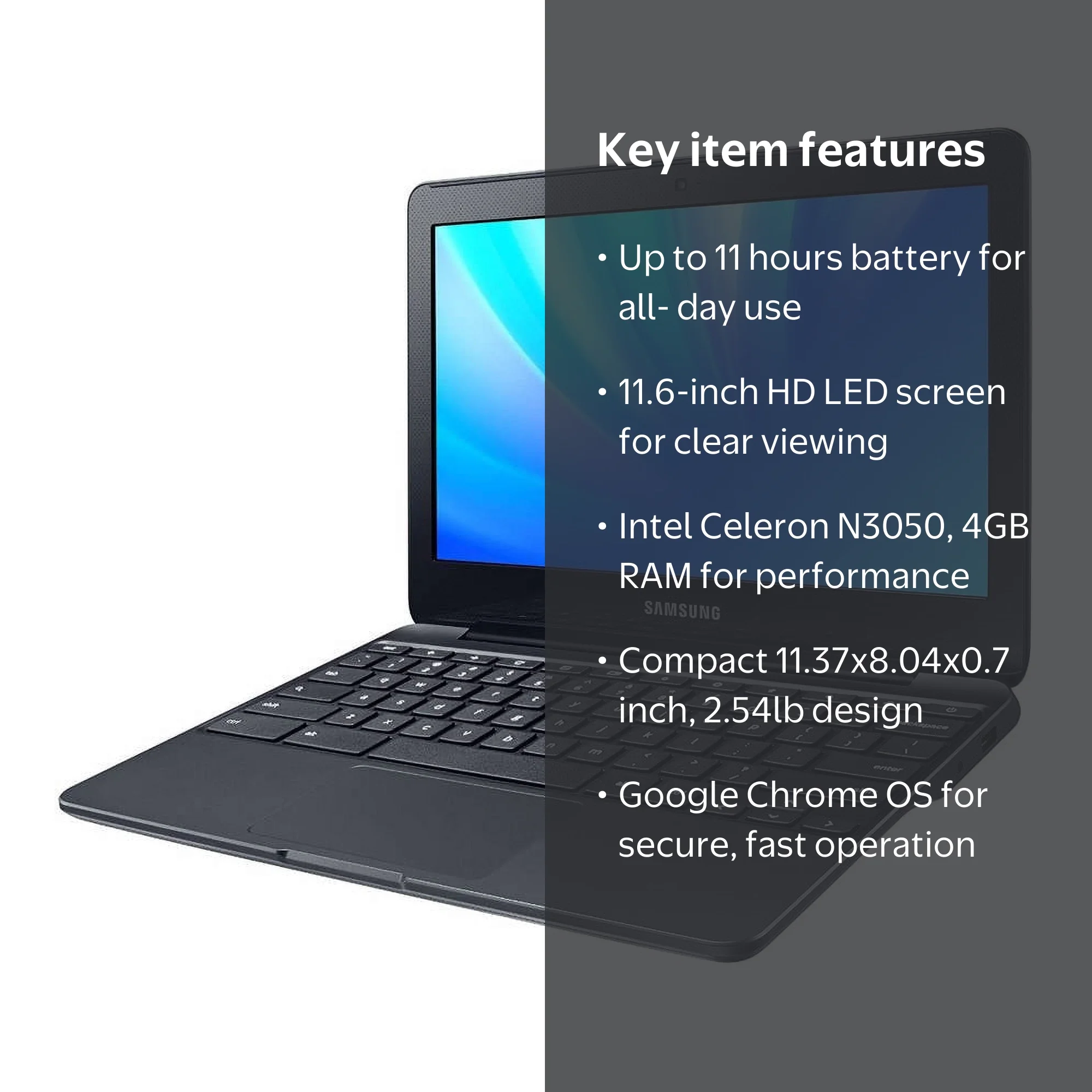 Samsung Metallic Black 11.6