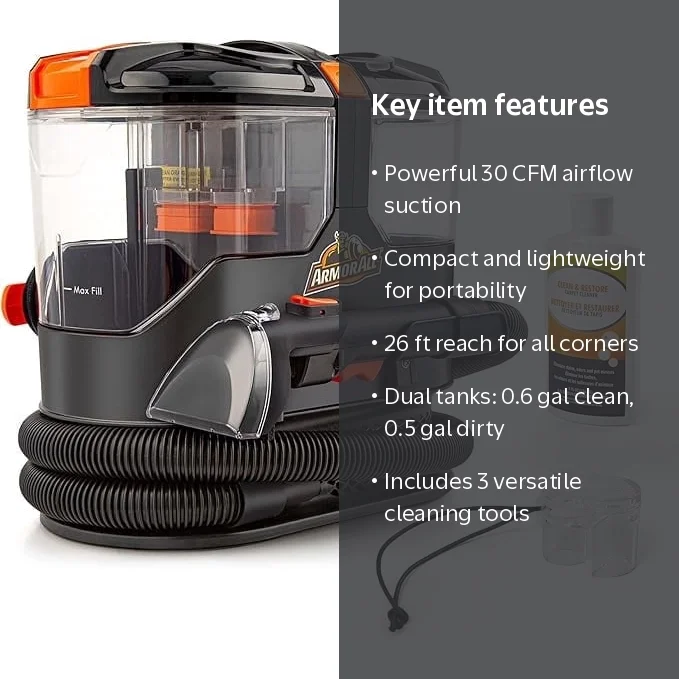Armor All SCA702 7 Amp Portable Spot Cleaner for Car & Upholstery