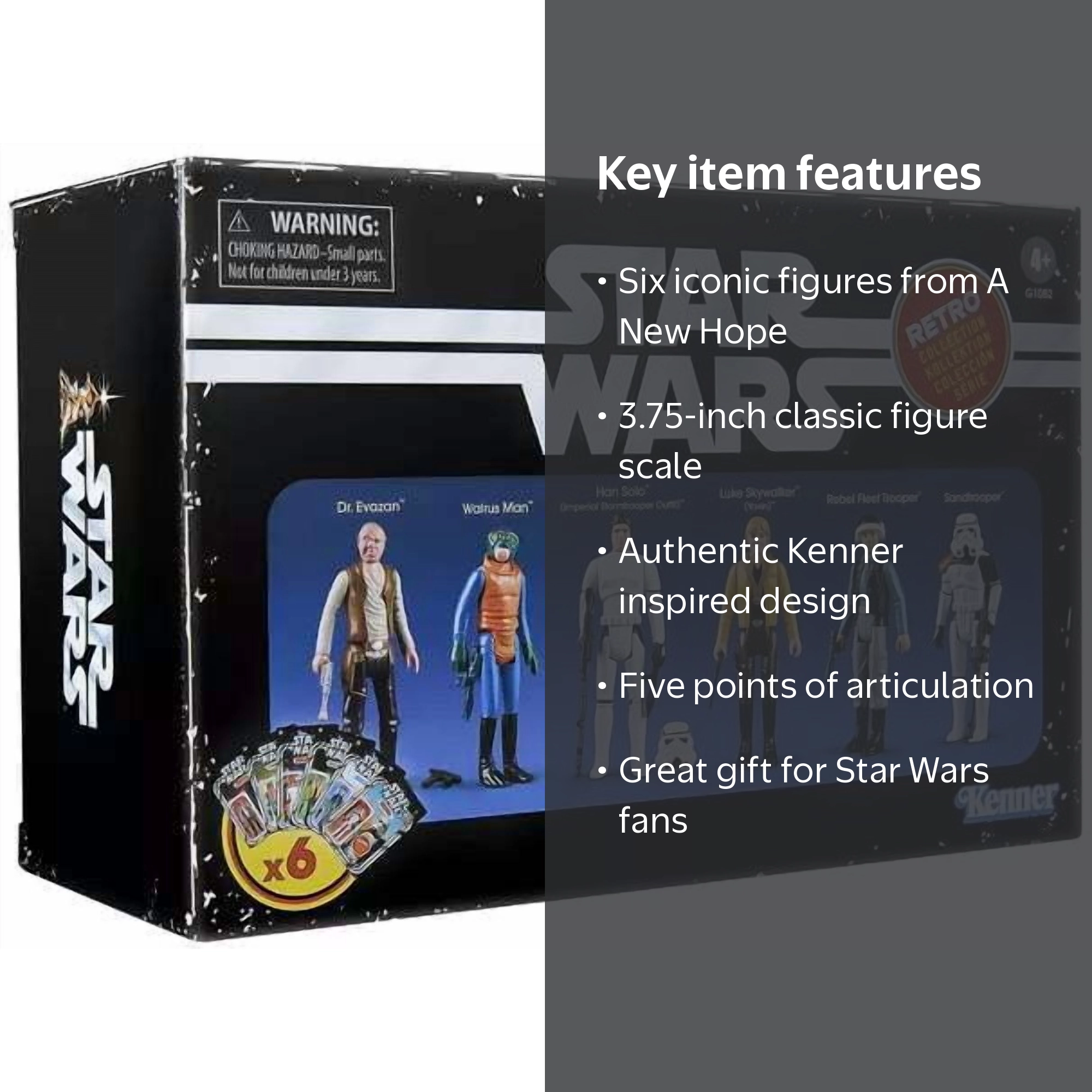 Hasbro, Star Wars Retro Collection Action Figures, 6-Pack