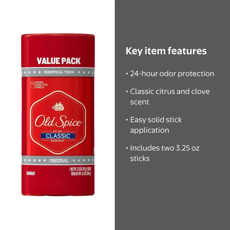 old spice tobacco vanilla Old spice tobacco vanilla No harsh chemicals Old Spice Classic Men's Deodorant,
