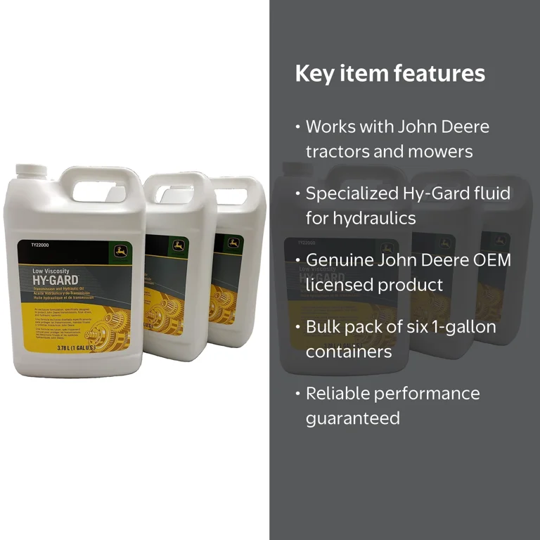 John Deere, Hy-Gard Transmission and Hydraulic Oil, 1 gal, 6 Pack