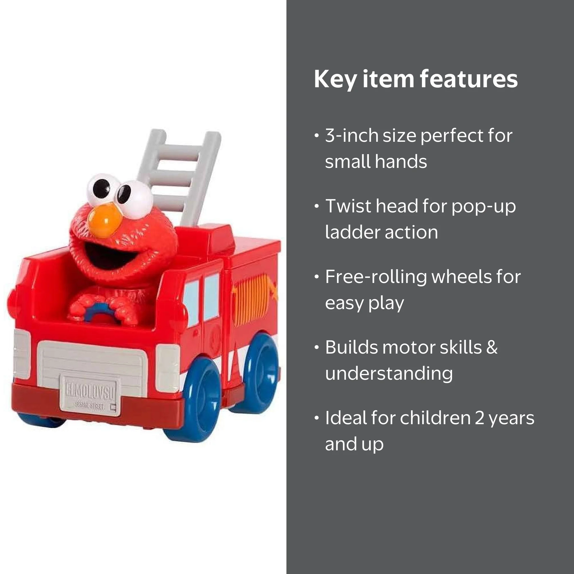 Sesame Street Elmo Twist & Pop Wheelies Vehicle - Learning Playset