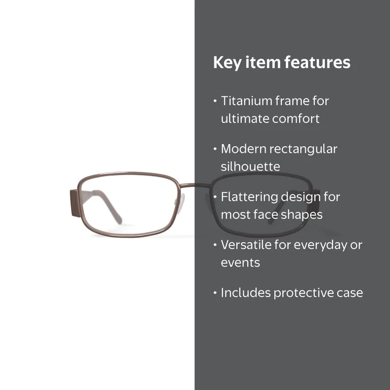 Sophia Loren Women's M273 Rectangular Prescription Eyeglasses with