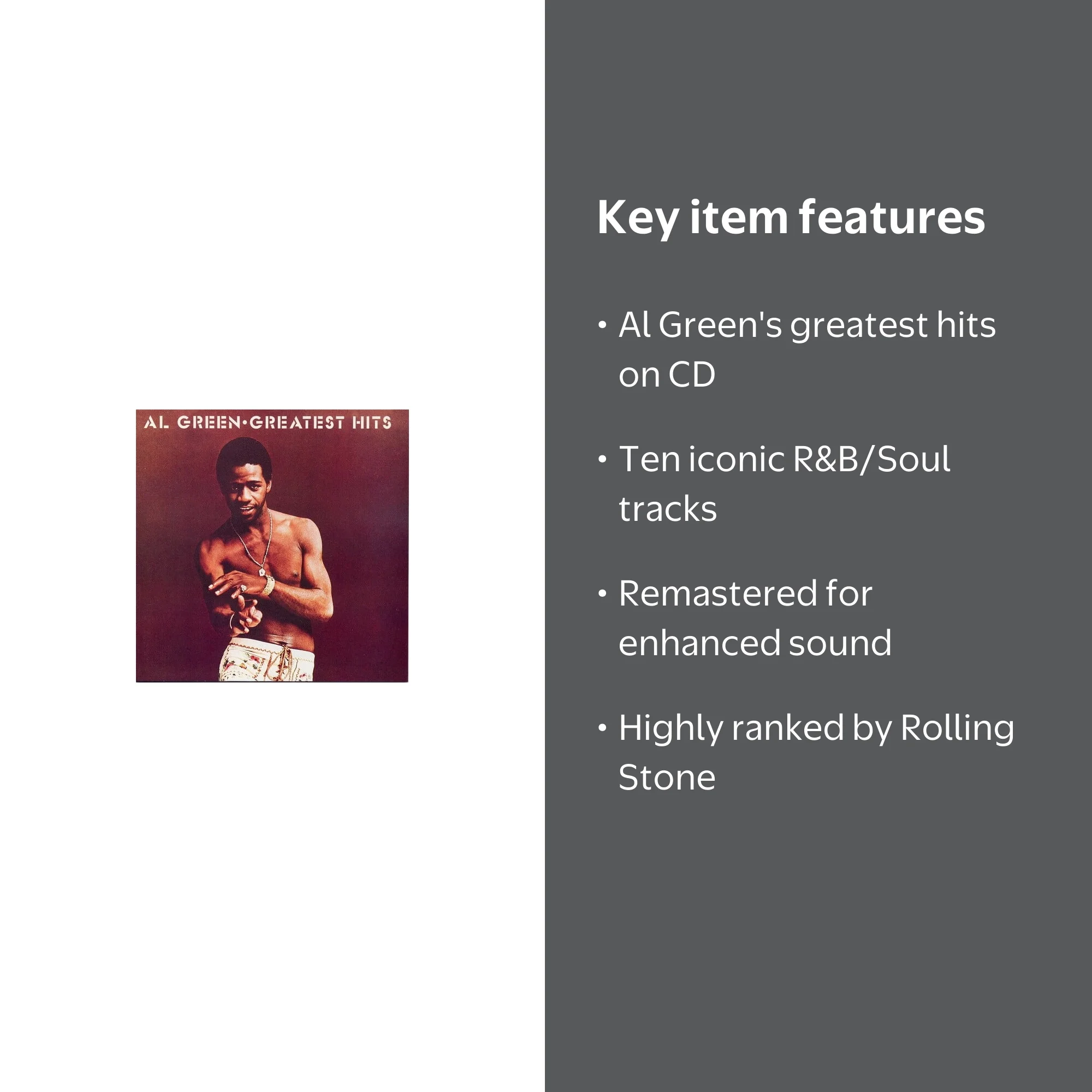 Al Green - Greatest Hits R&B/Soul Music Album - CD - Walmart.com