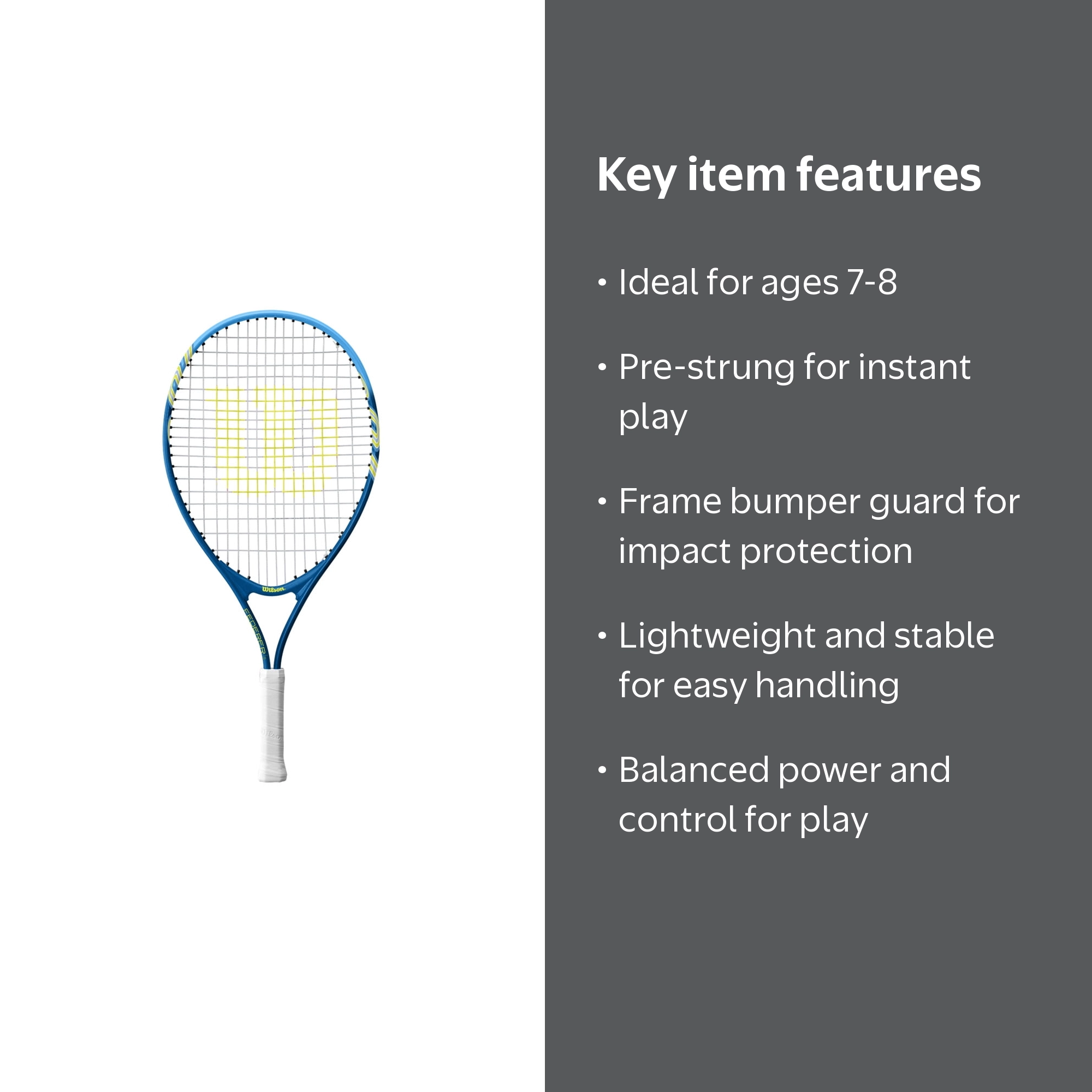 Wilson Roger Federer 23 Junior Recreational Tennis Racket - Blue