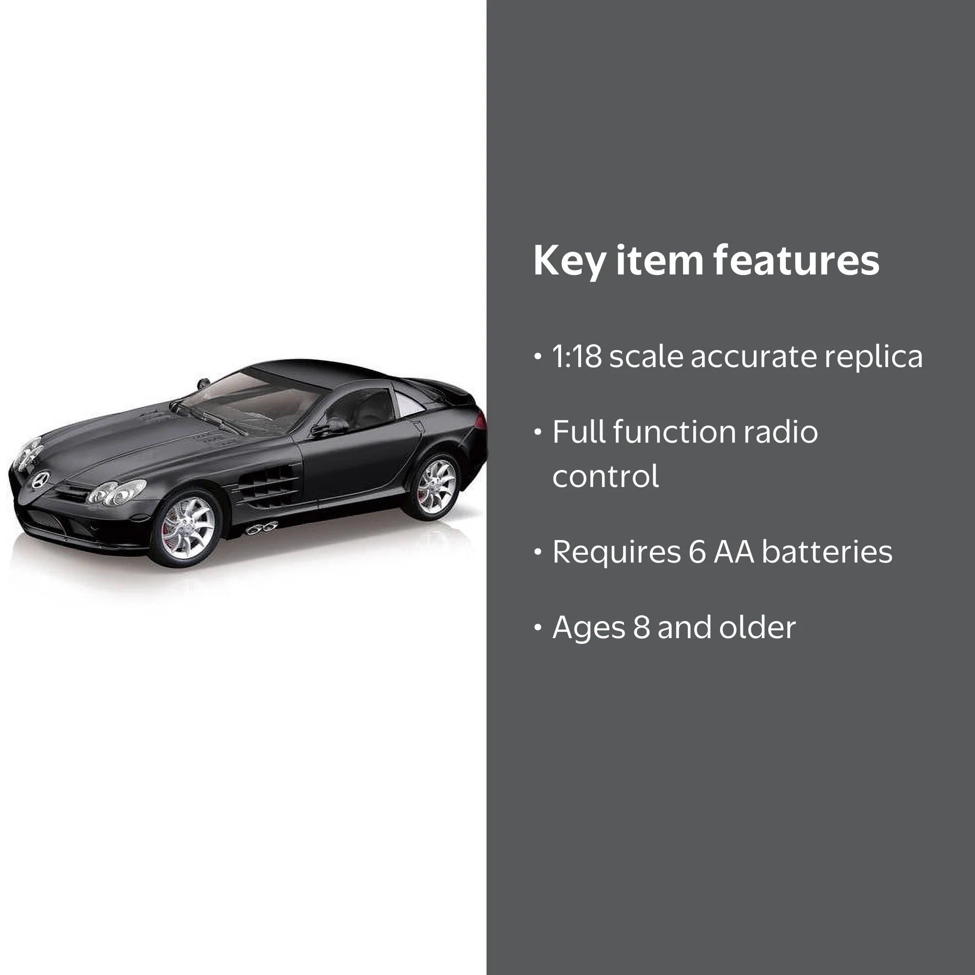 Mercedes Benz SLR McLaren Remote Controlled Car 1:18 Scale R/C