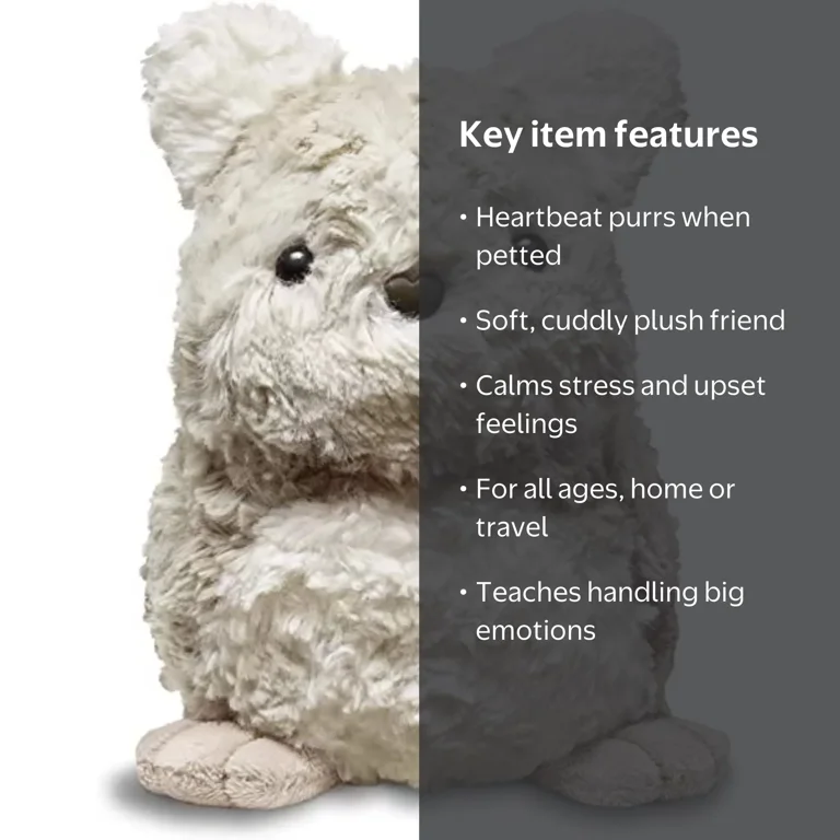 Purrble - Interactive Calming Toy with Heartbeat and Purr For all
