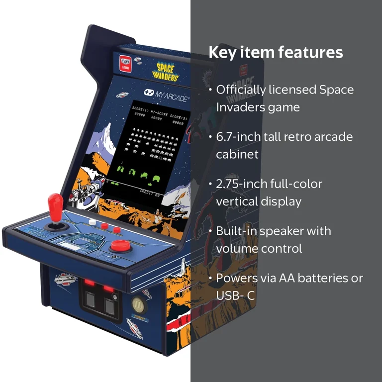 My Arcade Micro Player Pro Space Invaders Portable Arcade Game