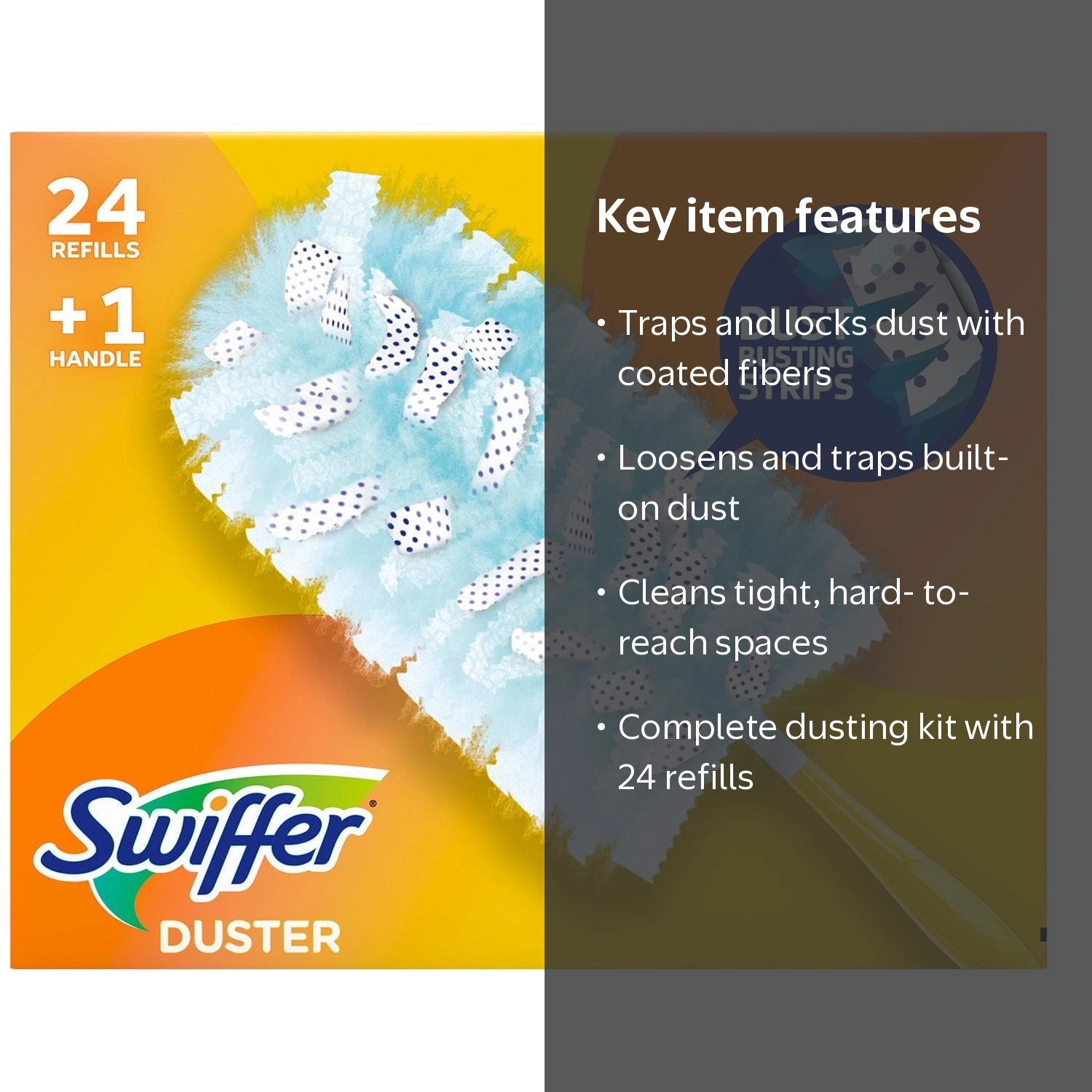 Swiffer Duster Refills + 1 Handle, 24 Count