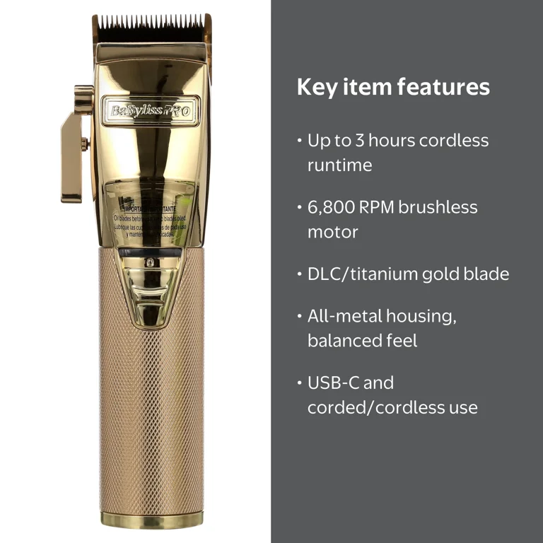 BaBylissPRO® GOLDFX®+ All-Metal Clipper - Walmart.com