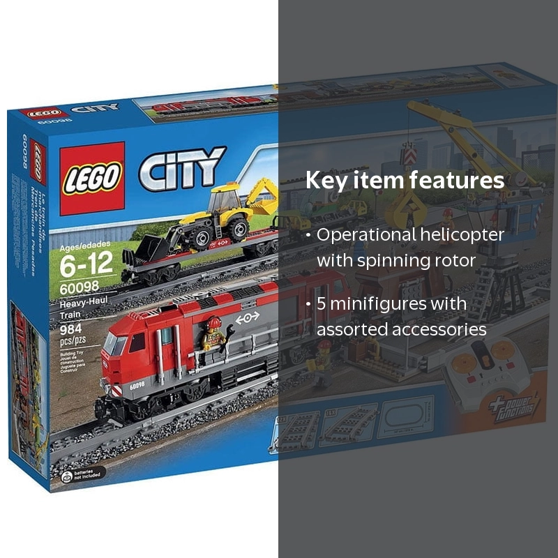 ルイ・ロデレール LEGO City Heavy-Haul Train Set #60098 with 984 Pieces, 5 Mini