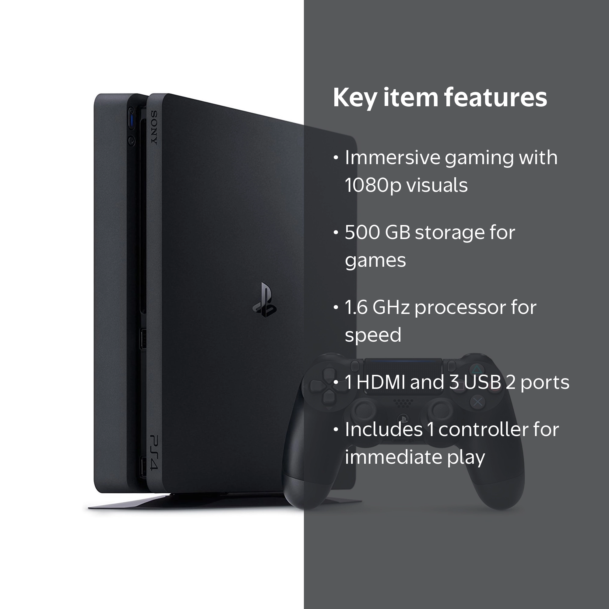 PS4 Slim 500GB - Console solutions for energy - Walmart Business